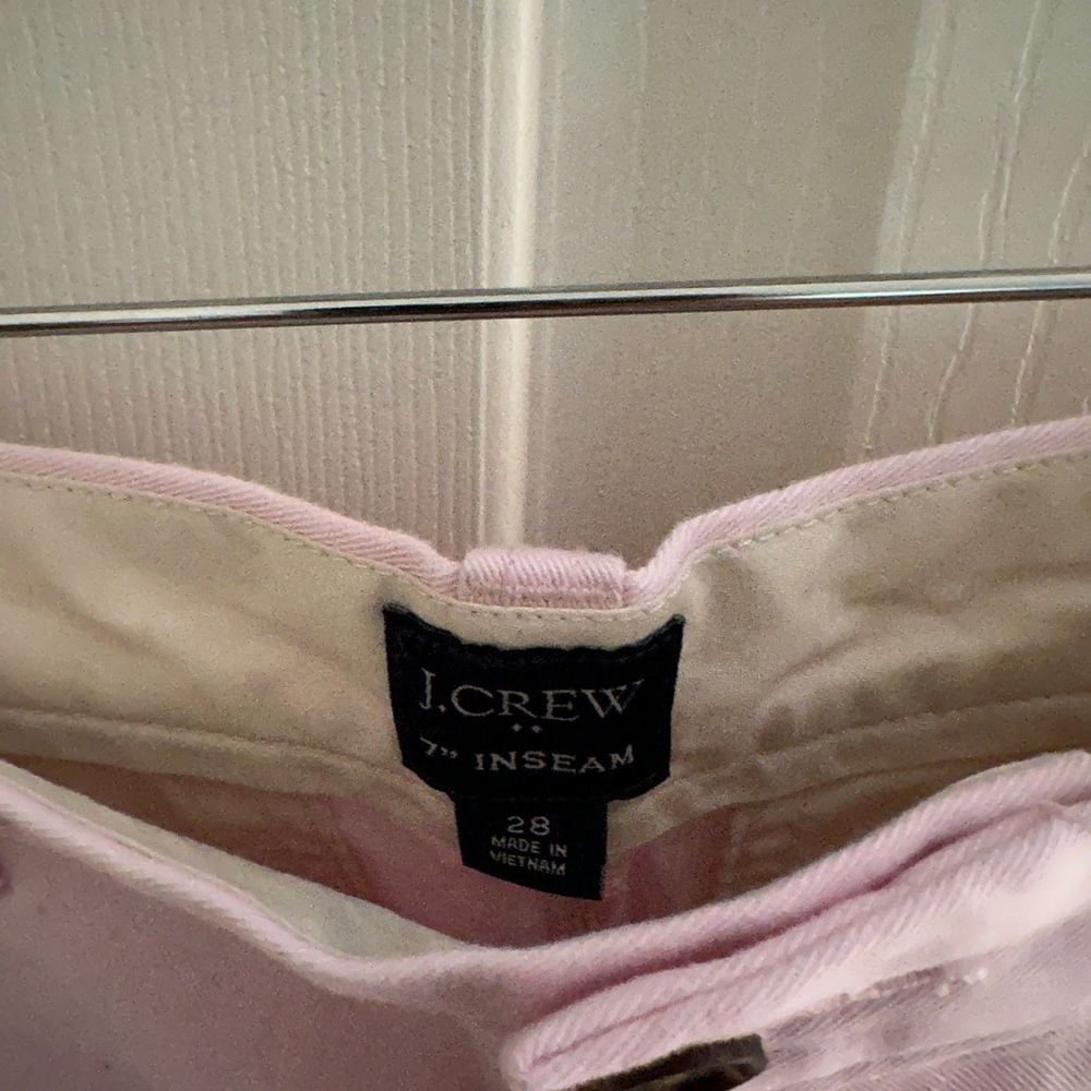 J. Crew Factory Men’s 7 inch inseam shorts | Color: pink | Size: 28 - Picture 3 of 3